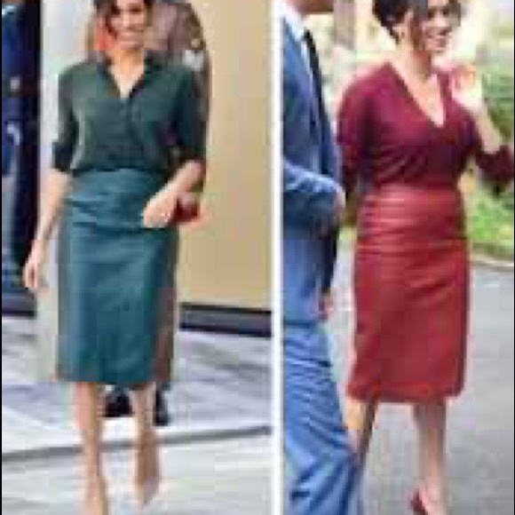 Hugo Boss Chocolate Brown 100% Leather Skirt—size 8 - Picture 4 of 4